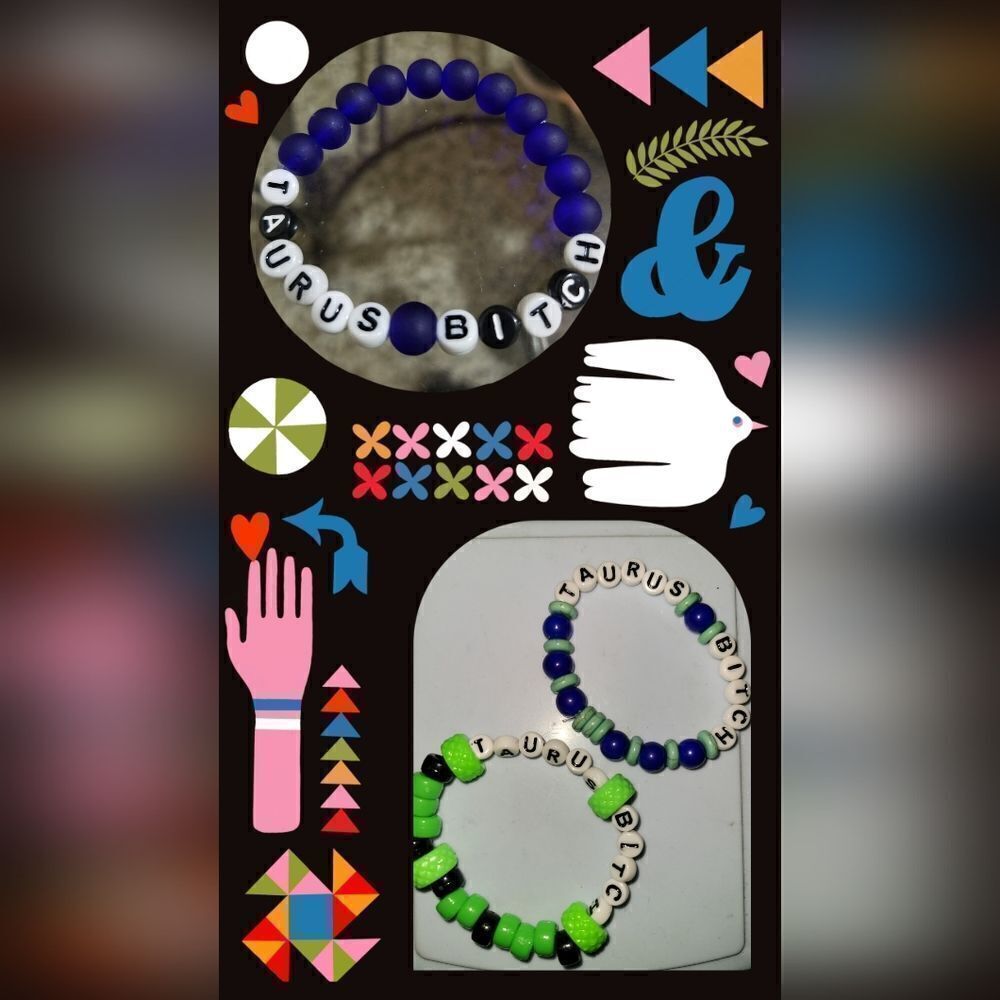 Zodiac sign custom handmade bracelet